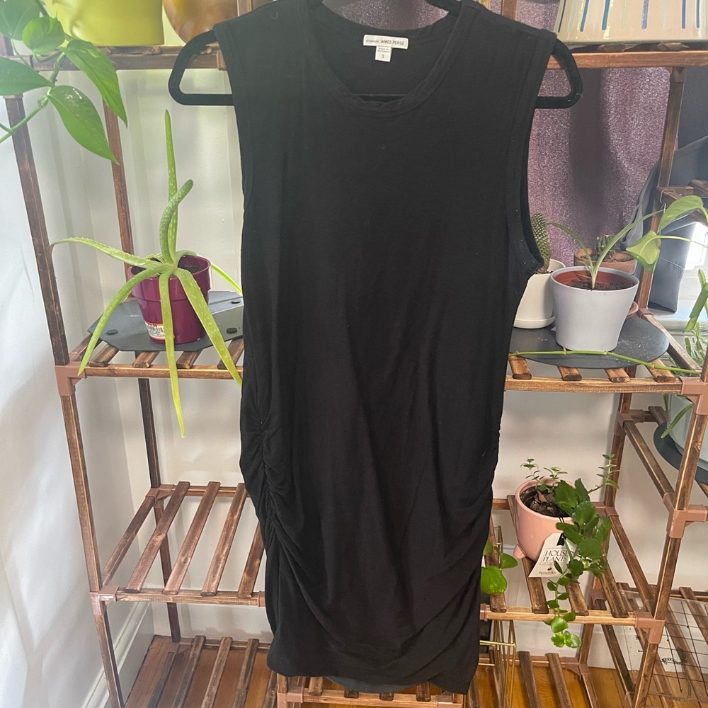 James Perse Classic Black Midi Dress